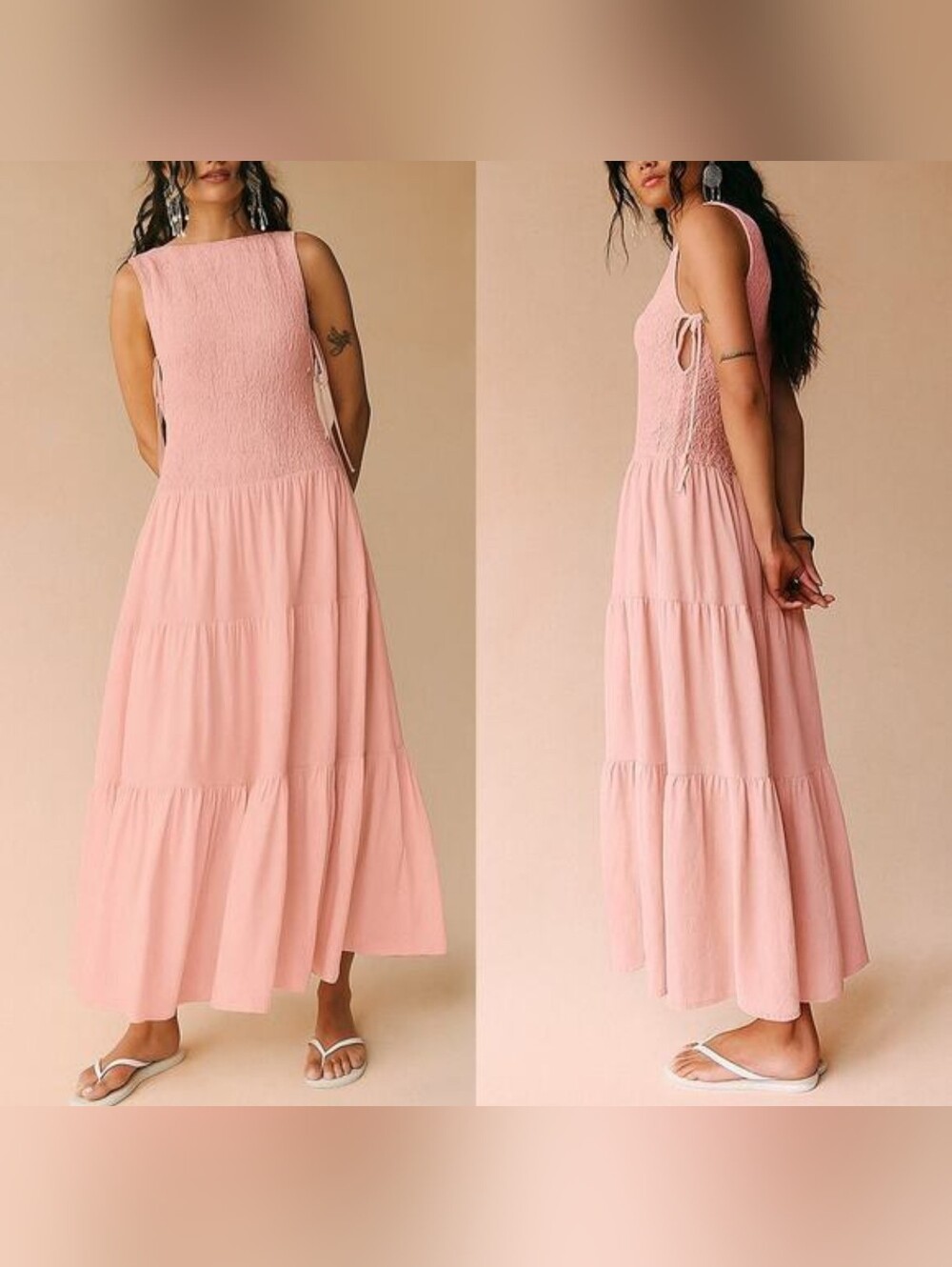 Free People Light Pink Sterling Maxi Dress Large NWT
